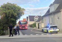 Garagebrand sendte røg ud over Fredericia