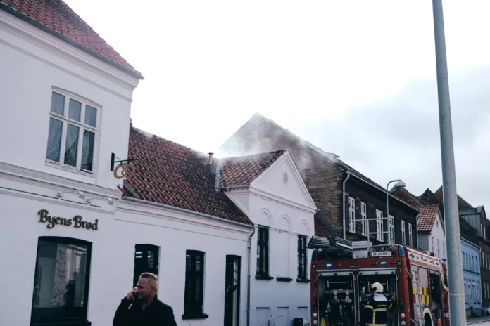 Brand i bageri. Foto: AVISEN