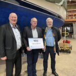 Fmd for DI Fyn Poul Strandmark, borgmester i Faaborg-Midtfyn Kommune Hans Stavnsager og adm. dir. Faaborg Værft A/S Jan Mortensen