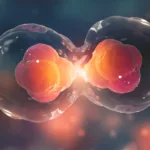 Cells,Under,A,Microscope.,Cell,Division.,Cellular,Therapy.,3d,Illustration