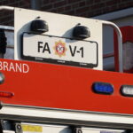 Trekantbrand og nummerplade