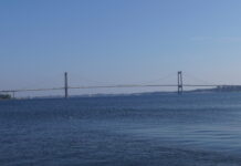 Nødblus set over Fredericia ved Lillebæltsbroen: Politiet søger vidner