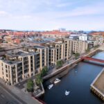 Visualisering af boligbyggeriet Promenaden i Kanalbyen i Fredericia.
